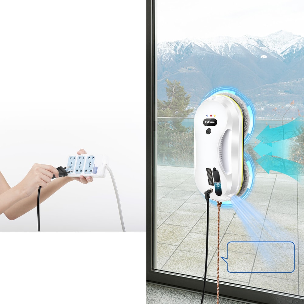 Automatic Window Cleaning Robot With Remote Control Household Electric Glass Wiper 2