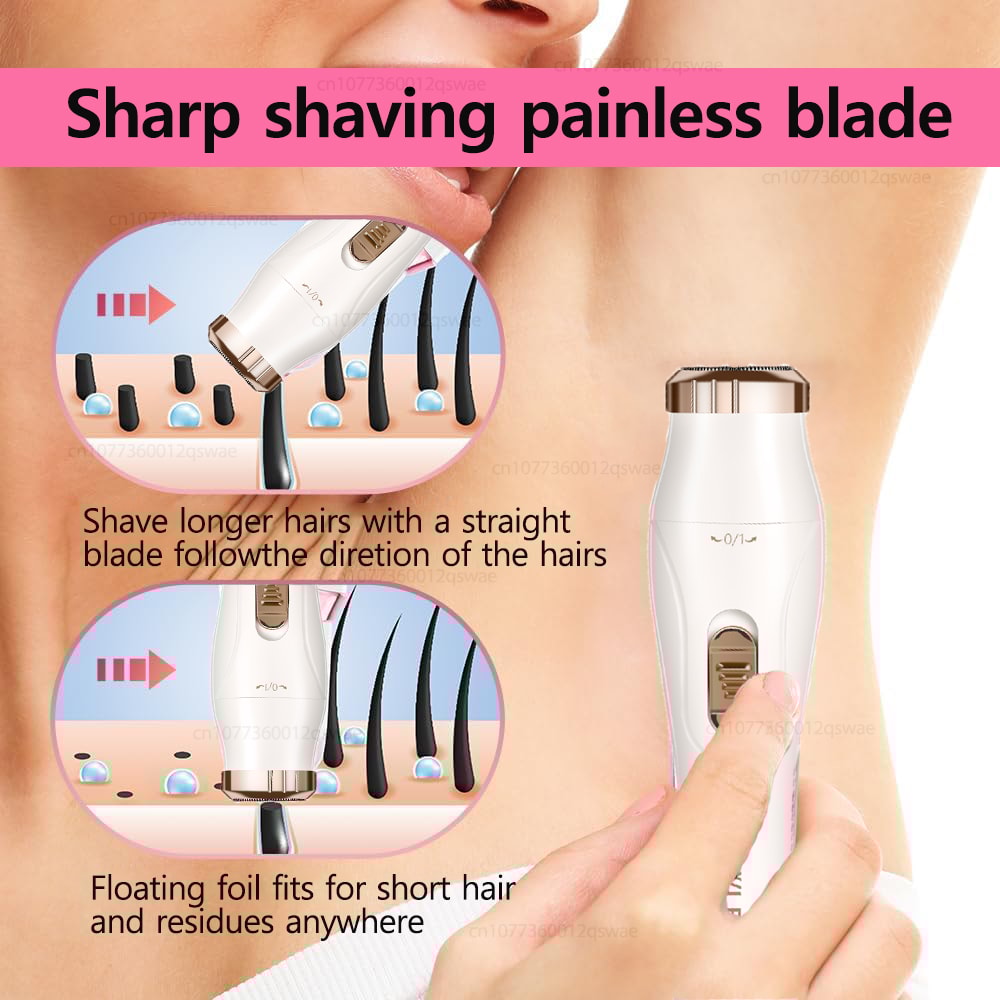 Portable Electric Shaver For Women Painless Bikini Trimmer Facial Razor For Smooth Skin 1