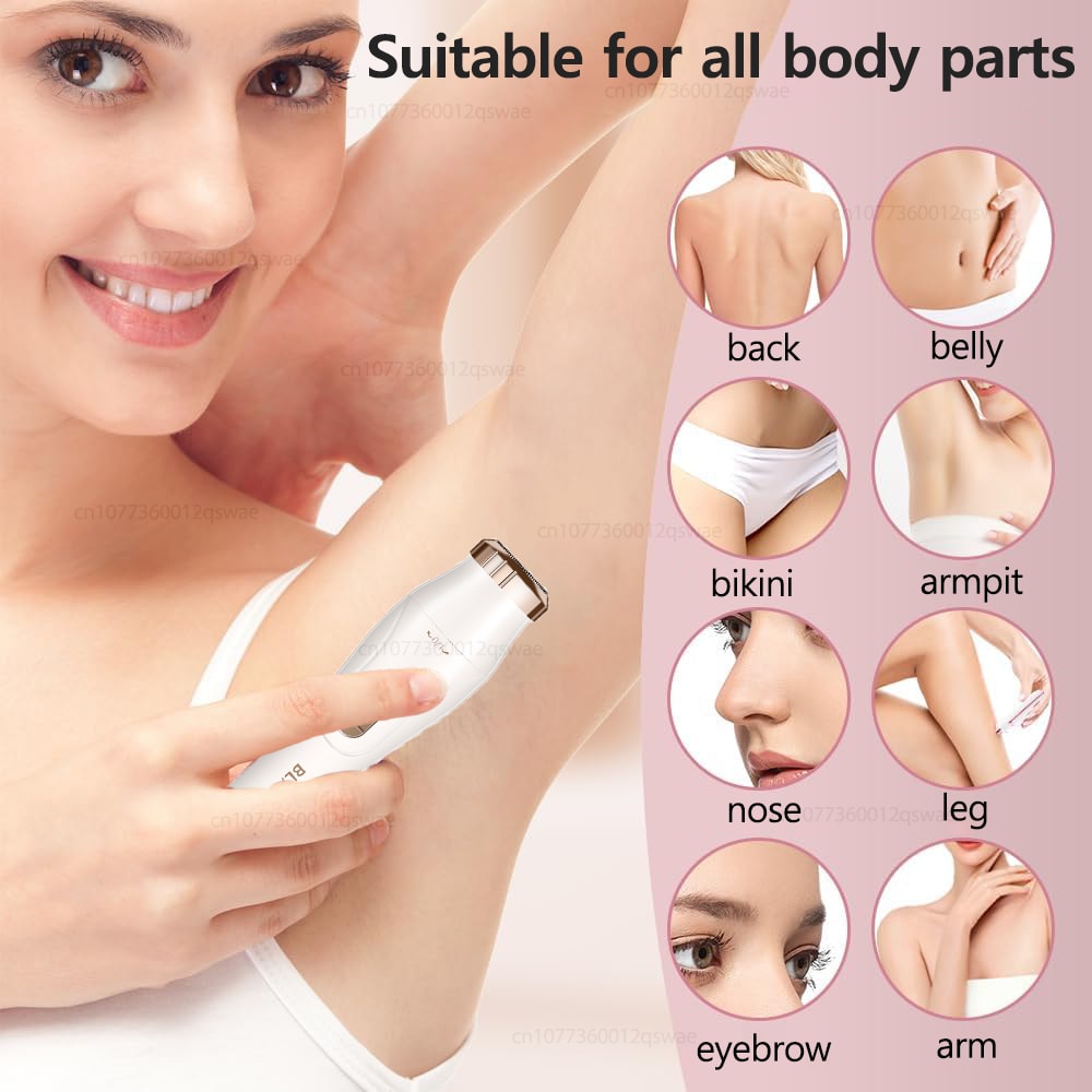 Portable Electric Shaver For Women Painless Bikini Trimmer Facial Razor For Smooth Skin 2