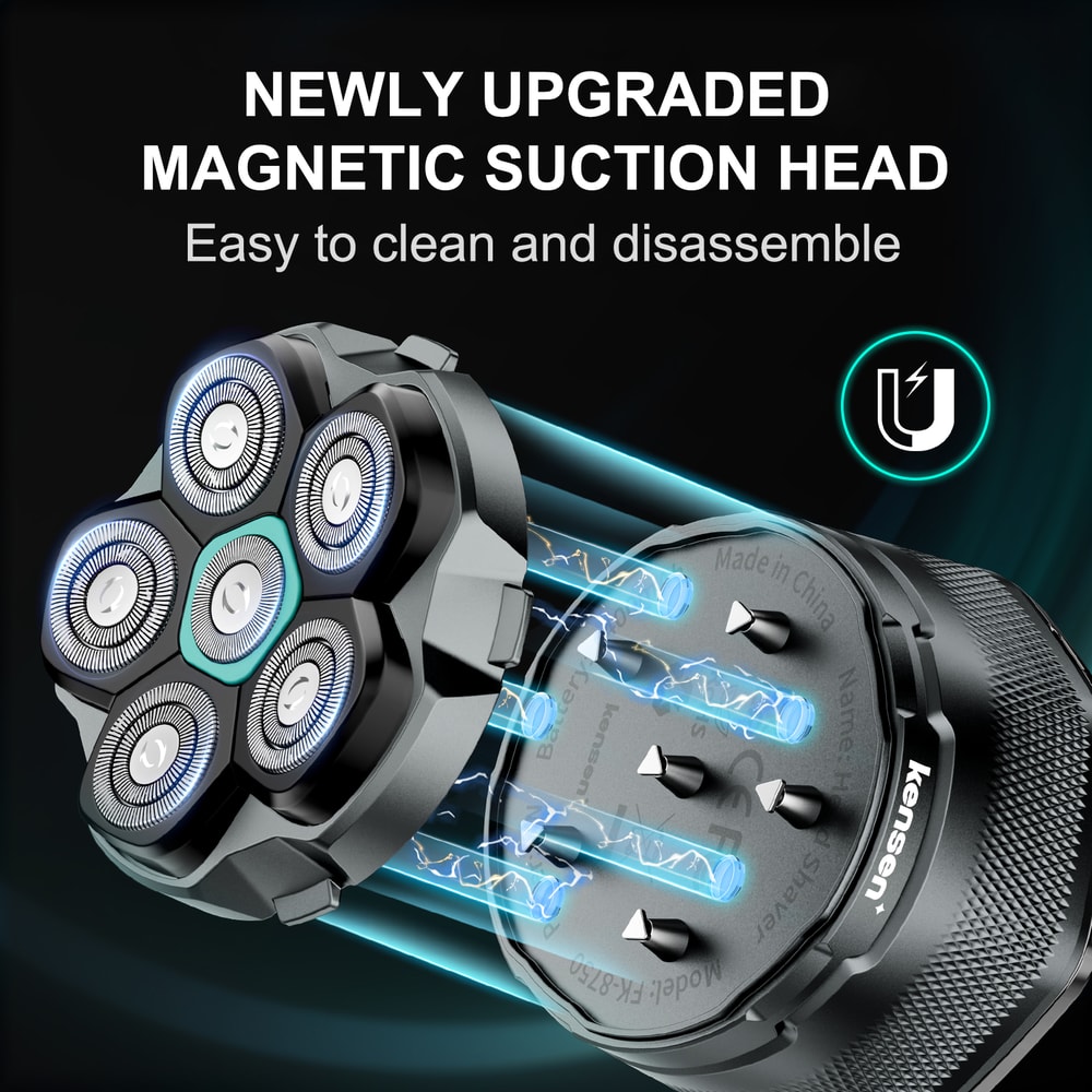 Replaceable 6D Magnetic Razor Head For Shaver Waterproof Stainless Steel Blade 2