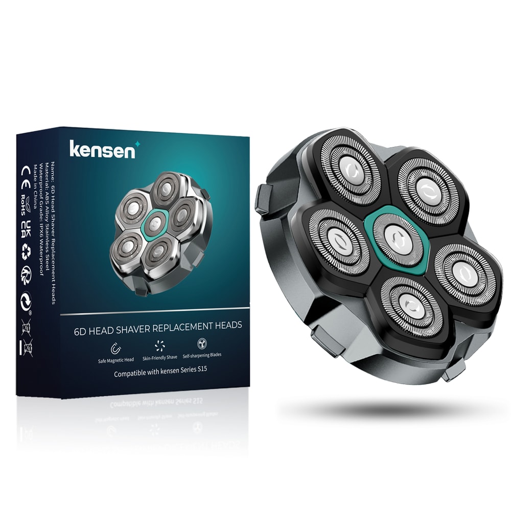 Replaceable 6D Magnetic Razor Head For Shaver Waterproof Stainless Steel Blade 6