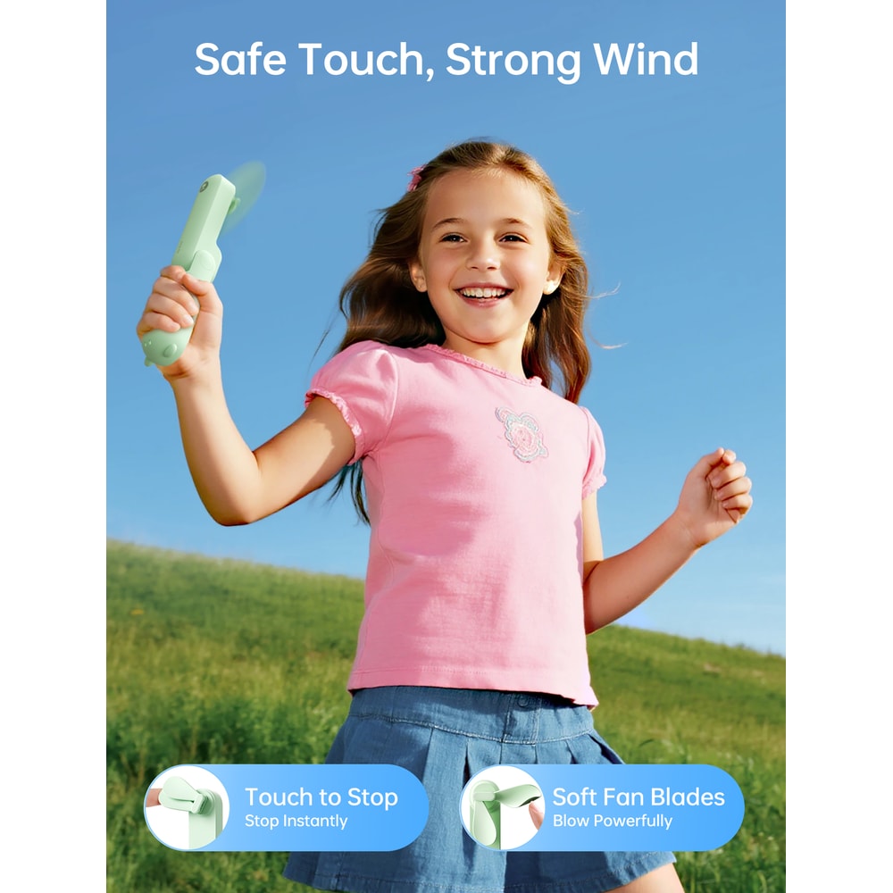 Portable Handheld Fan With Power Bank Flashlight USB Rechargeable Mini Fan 3