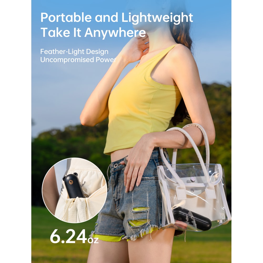 Portable Handheld Fan With Power Bank Flashlight USB Rechargeable Mini Fan 6