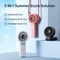 Portable Handheld Fan With LED Display High Speeds Multifunction Personal Fan 0