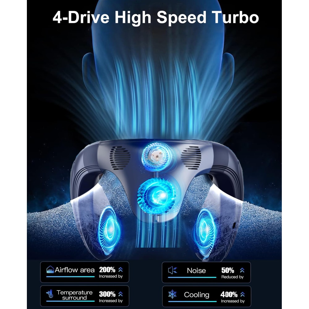 Wearable Neck Air Conditioner Portable Cooling Fan Rechargeable Bladeless Semiconductor Cooler 2