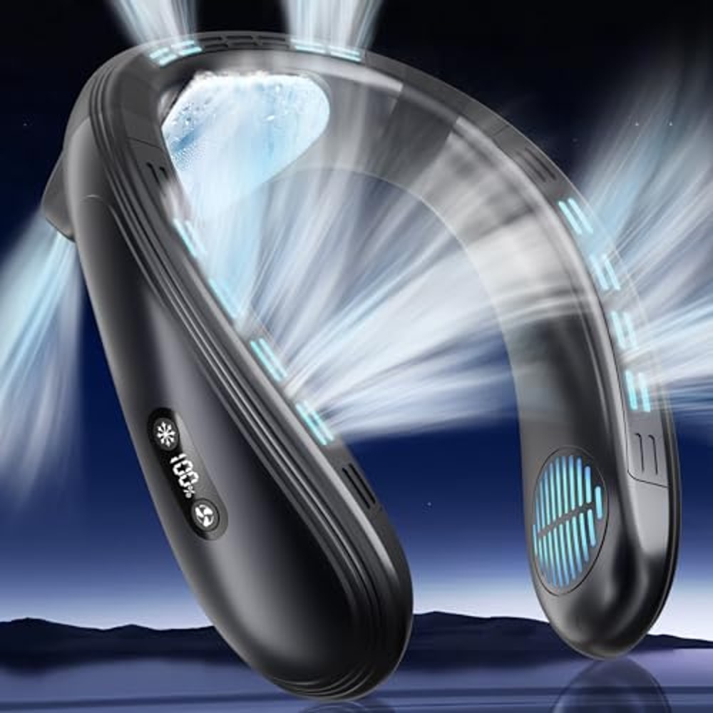 Wearable Neck Air Conditioner Portable Cooling Fan Rechargeable Bladeless Semiconductor Cooler 6