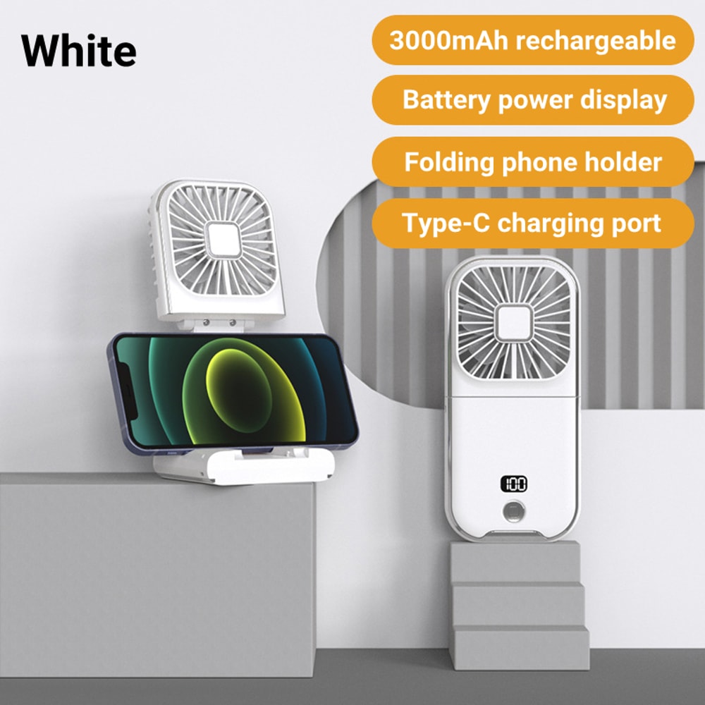 Foldable Hanging Neck Fan USB Mini Fan For Sports Camping Cooling With Mute Desktop Refrigeration 6