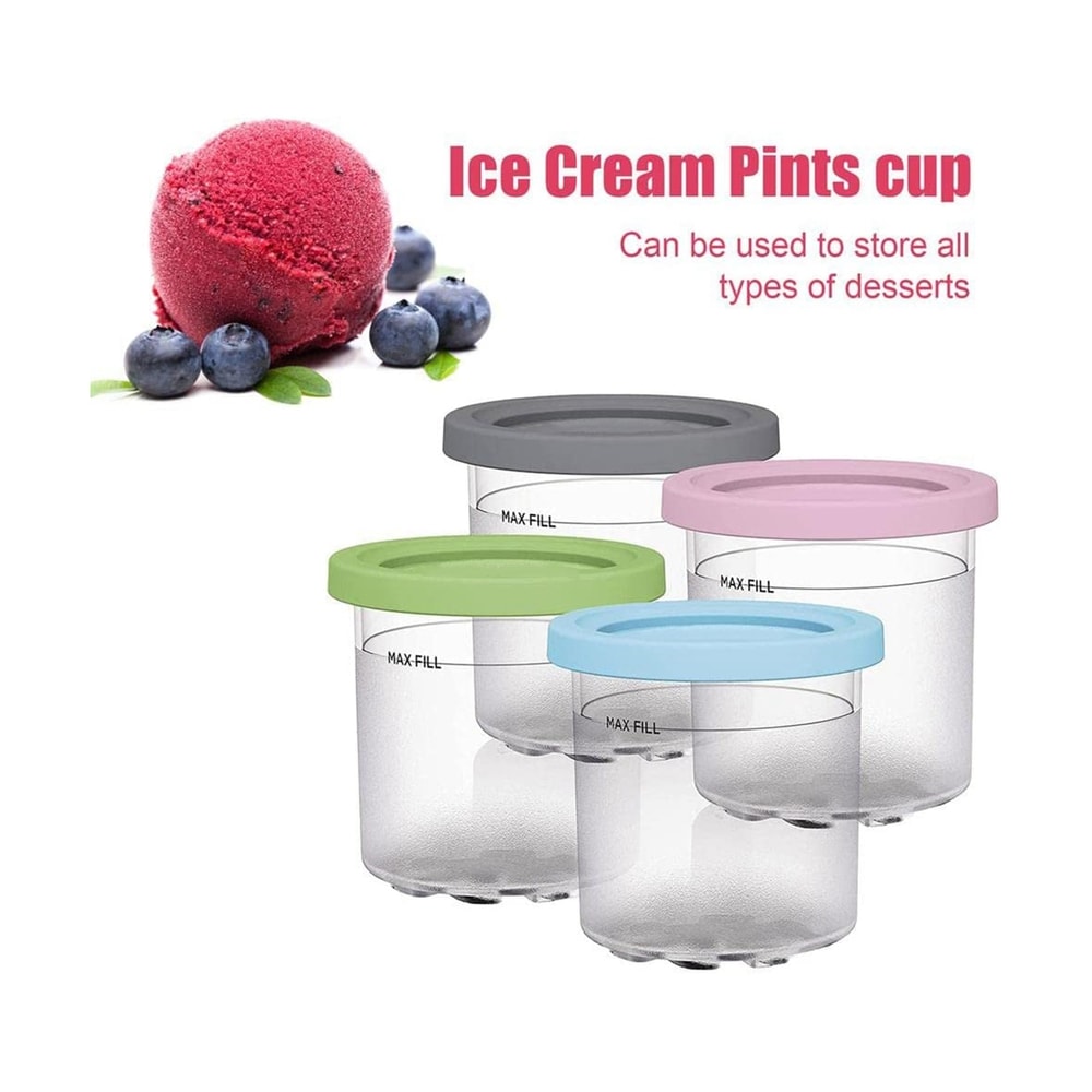 Ice Cream Containers With Lids For Ninja Creami Pints 4