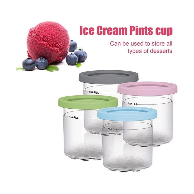 Ice Cream Containers With Lids For Ninja Creami Pints 4