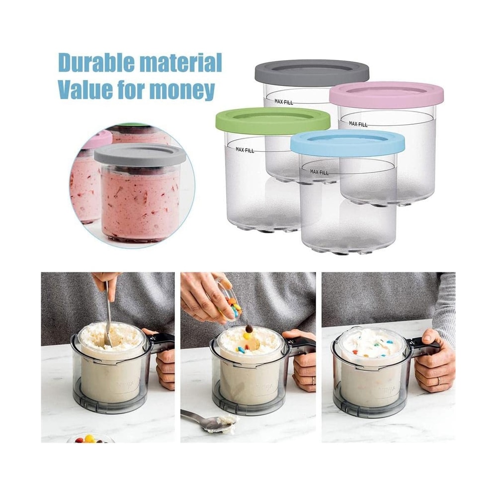Ice Cream Containers With Lids For Ninja Creami Pints 1