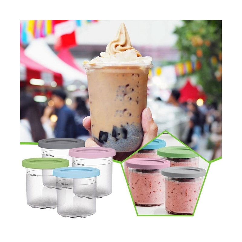 Ice Cream Containers With Lids For Ninja Creami Pints 3
