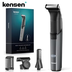 electric trimmer for men dual-sided blade, waterproof beard and body hair razor