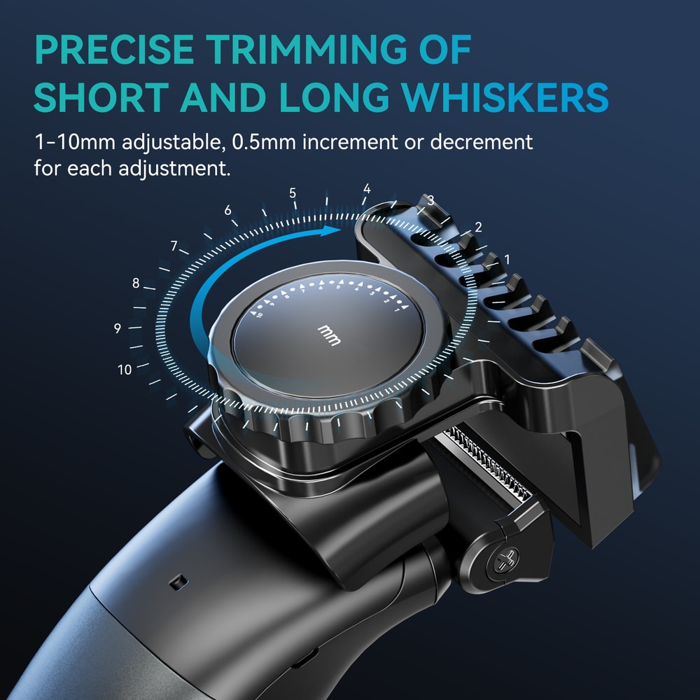 Electric Trimmer for Men Dual-Sided Blade, Waterproof Beard and Body Hair Razor