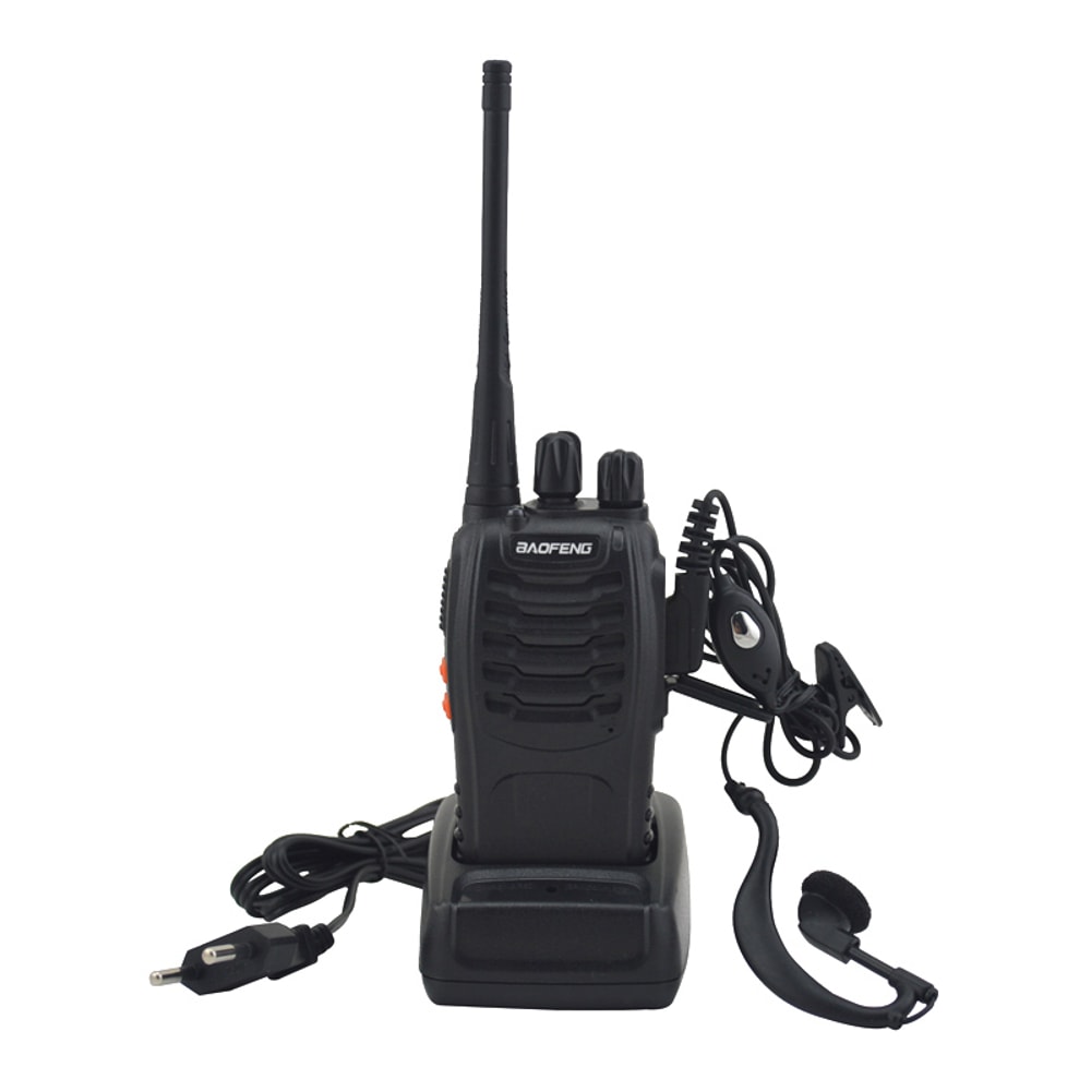 Walkie Talkie UHF TwoWay Radio With Earpiece Portable Transceiver For Outdoor Emergency Use 1