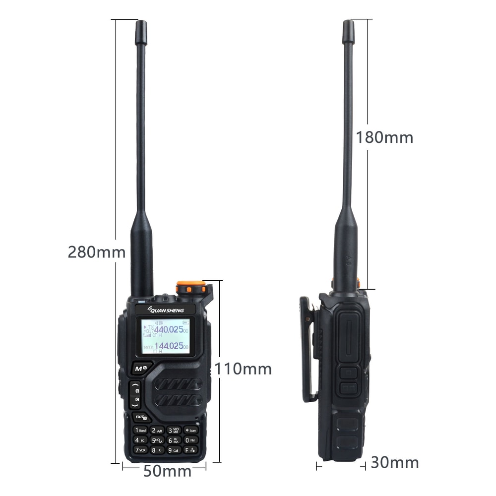 Quansheng UV Air Band Walkie Talkie UHF VHF With DTMF FM Scrambler NOAA Wireless Radio 4