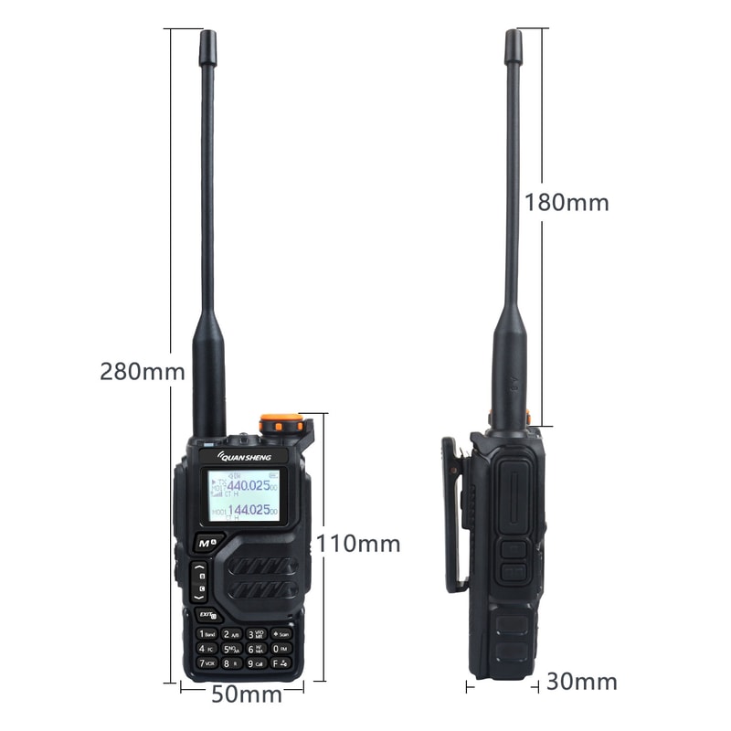 Quansheng UV Air Band Walkie Talkie UHF VHF With DTMF FM Scrambler NOAA Wireless Radio 4