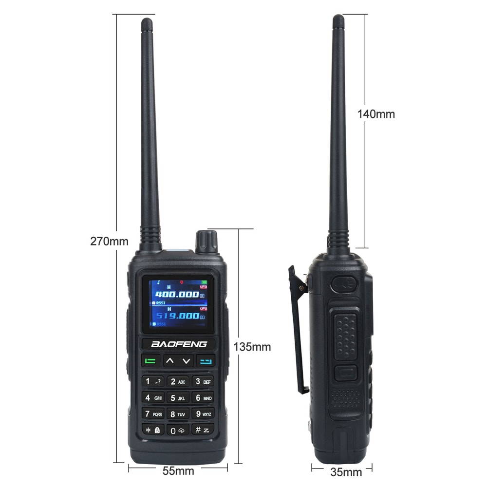 UV Pro GPS Air Band Walkie Talkie Five Bands Receive TriBand Transmit FM TwoWay Radio 4