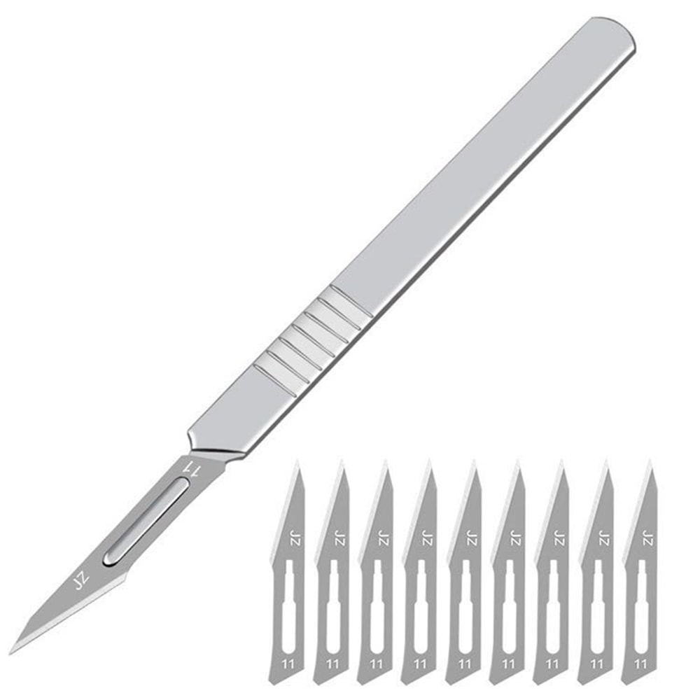 Carbon Steel Scalpel Blades With Handle Precision Cutting Tool For DIY PCB And Phone LCD Screen Rep 1