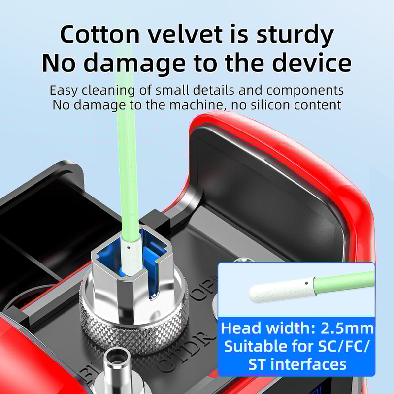 Fiber Optic Cleaning Sticks For LCSCFCST Connectors Cleaning Swabs For FTTH Tools 4