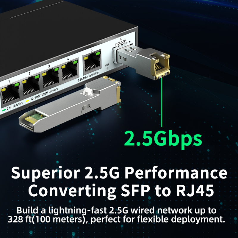 SFP Module to Ethernet Port Converter, Gigabit Transceiver, Copper SFP Module for High-Speed Networking