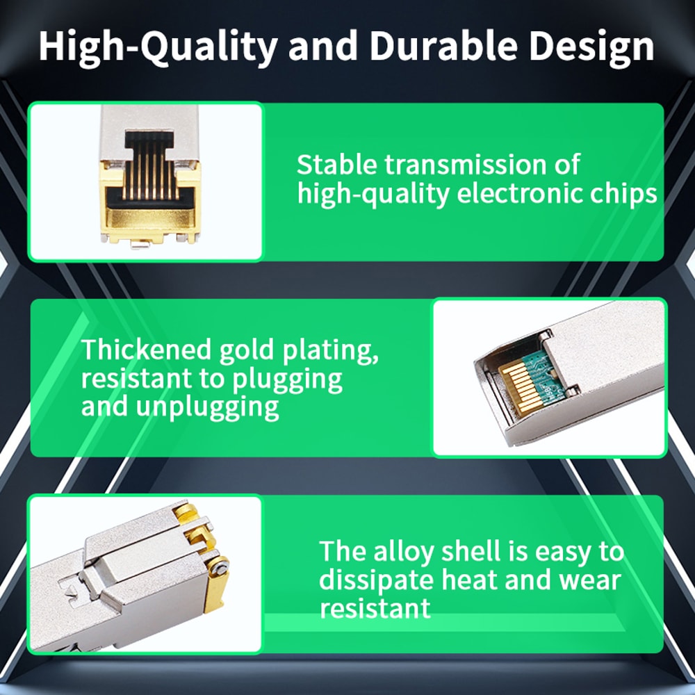 SFP Module to Ethernet Port Converter, Gigabit Transceiver, Copper SFP Module for High-Speed Networking