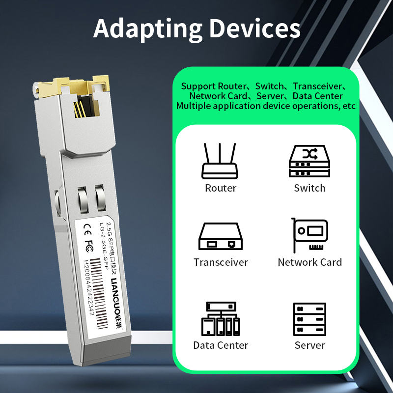 SFP Module to Ethernet Port Converter, Gigabit Transceiver, Copper SFP Module for High-Speed Networking