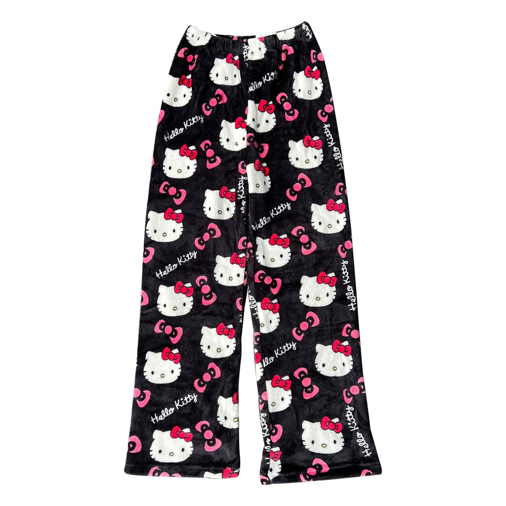 Hello Kitty Pajama Pants For Women Sanrio Anime Cartoon Couple Sleepwear For Home Leisure 8