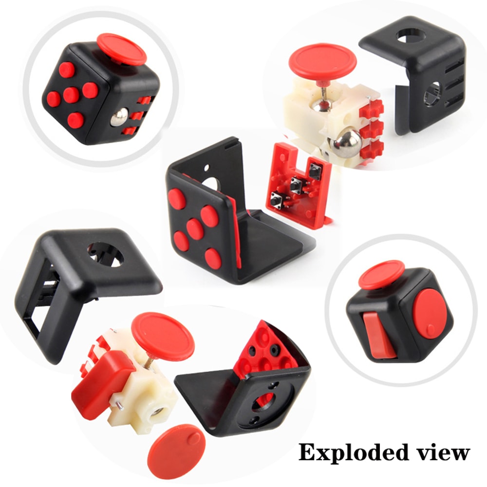 Rainbow Stress Relief Cube Sided Fidget Toy For Anxiety ADHD Autism OCD Sensory Desk Toy For Kids 3