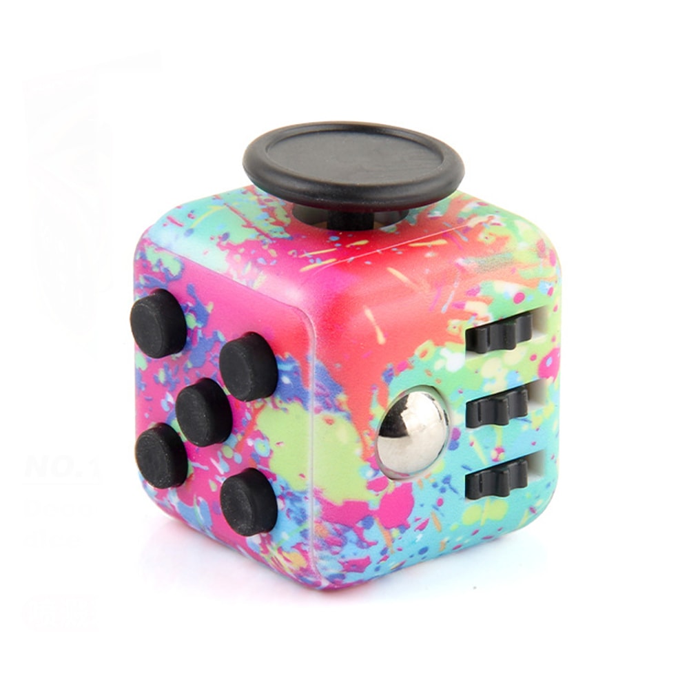 Rainbow Stress Relief Cube Sided Fidget Toy For Anxiety ADHD Autism OCD Sensory Desk Toy For Kids 10