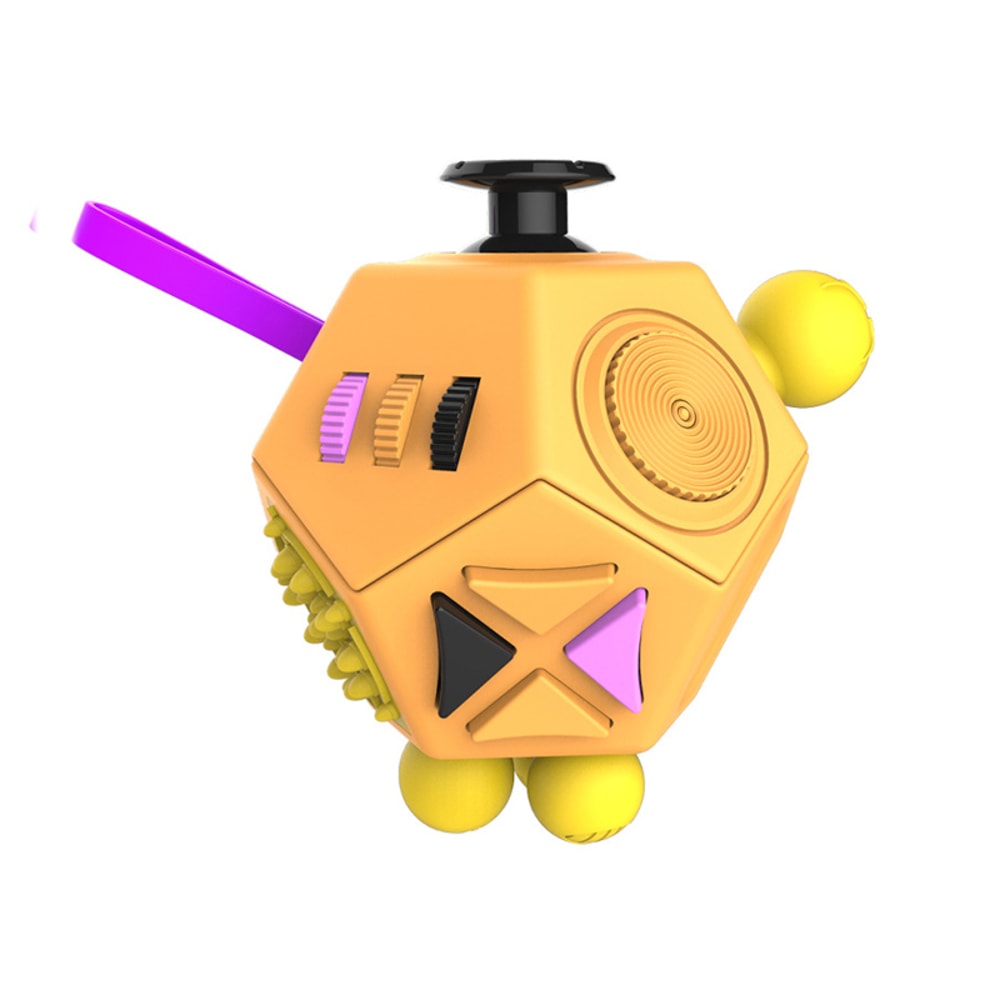 Rainbow Stress Relief Cube Sided Fidget Toy For Anxiety ADHD Autism OCD Sensory Desk Toy For Kids 6