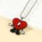 Bad Bunny Cosplay Necklace Trendy Red Heart Pendant Neck Chain, Perfect for Fans & Collectors