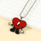 Bad Bunny Cosplay Necklace Trendy Red Heart Pendant Neck Chain, Perfect for Fans & Collectors