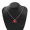 Bad Bunny Cosplay Necklace Trendy Red Heart Pendant Neck Chain, Perfect for Fans & Collectors