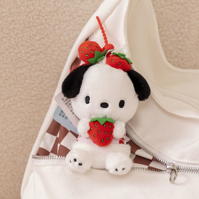 Authentic Sanrio Hello Kitty Kuromi Plush Doll Keychain Cute Christmas Gift Pendant 5