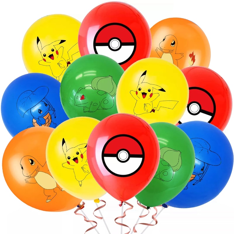 Pokemon Pikachu Latex Balloons Fun Birthday Party Supplies For Kids 3