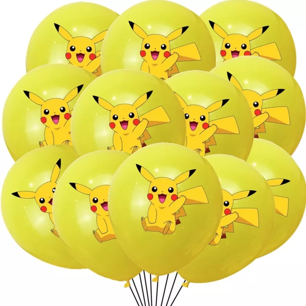 Pokemon Pikachu Latex Balloons Fun Birthday Party Supplies For Kids 7