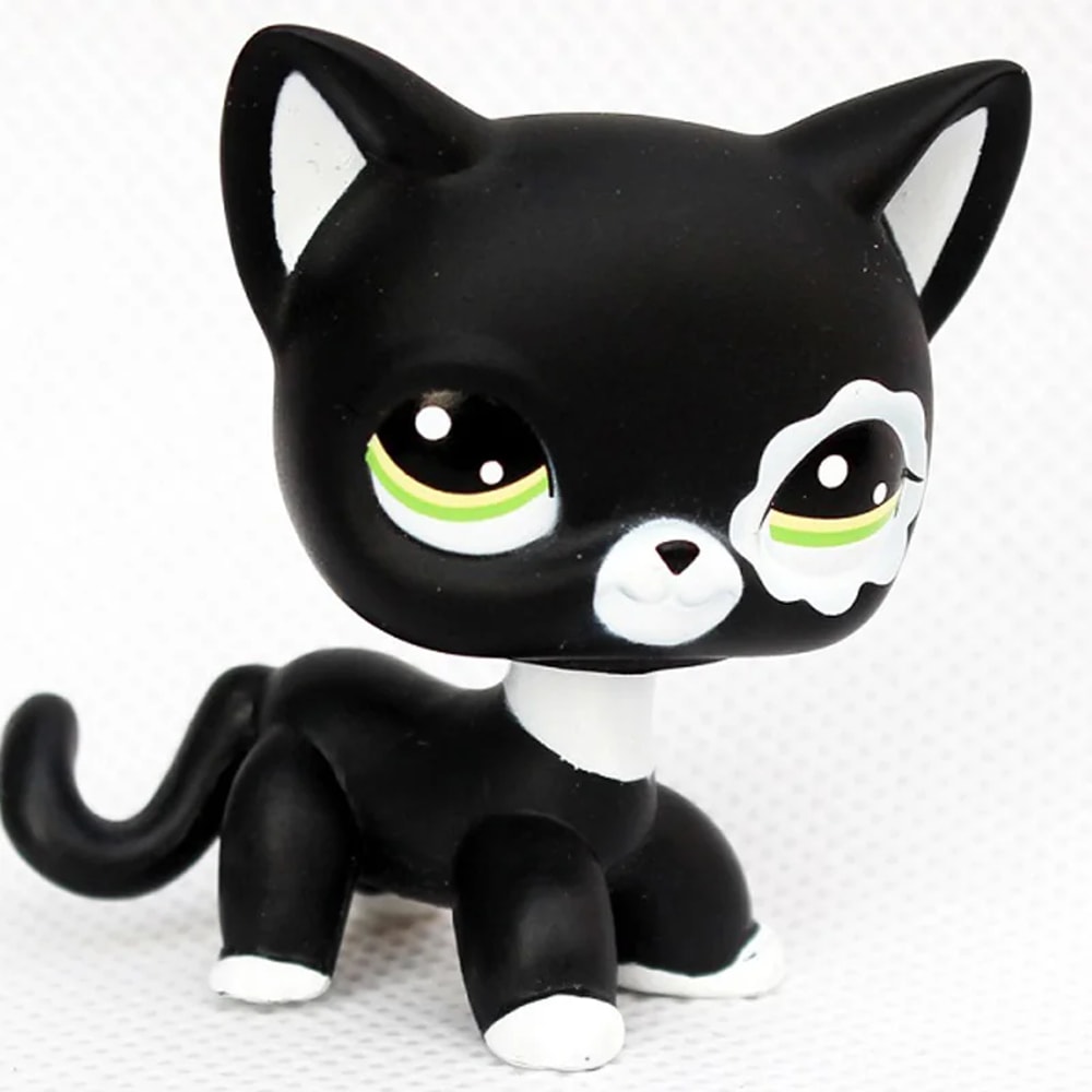 Rare Pet Toy Mini Stands Short Hair Kitten Collectible Bobblehead Figure Original LPS Inspired Toy 4