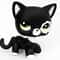 Rare Pet Toy Mini Stands Short Hair Kitten Collectible Bobblehead Figure Original LPS Inspired Toy 4