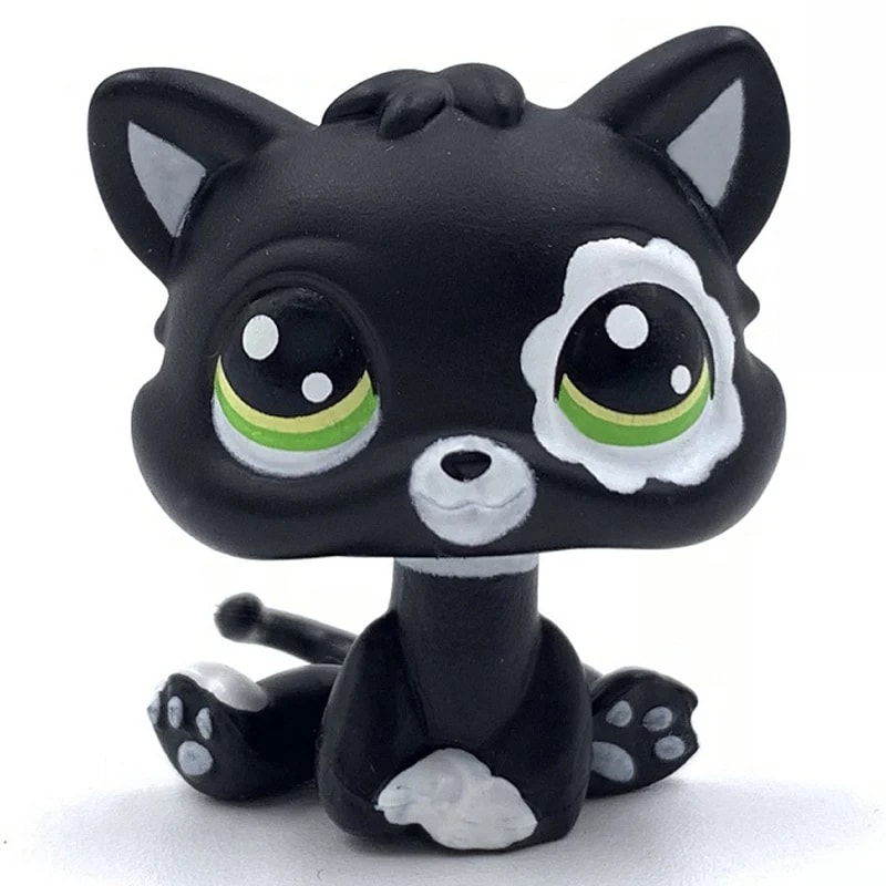 Rare Pet Toy Mini Stands Short Hair Kitten Collectible Bobblehead Figure Original LPS Inspired Toy 7