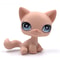 Rare Pet Toy Mini Stands Short Hair Kitten Collectible Bobblehead Figure Original LPS Inspired Toy 8