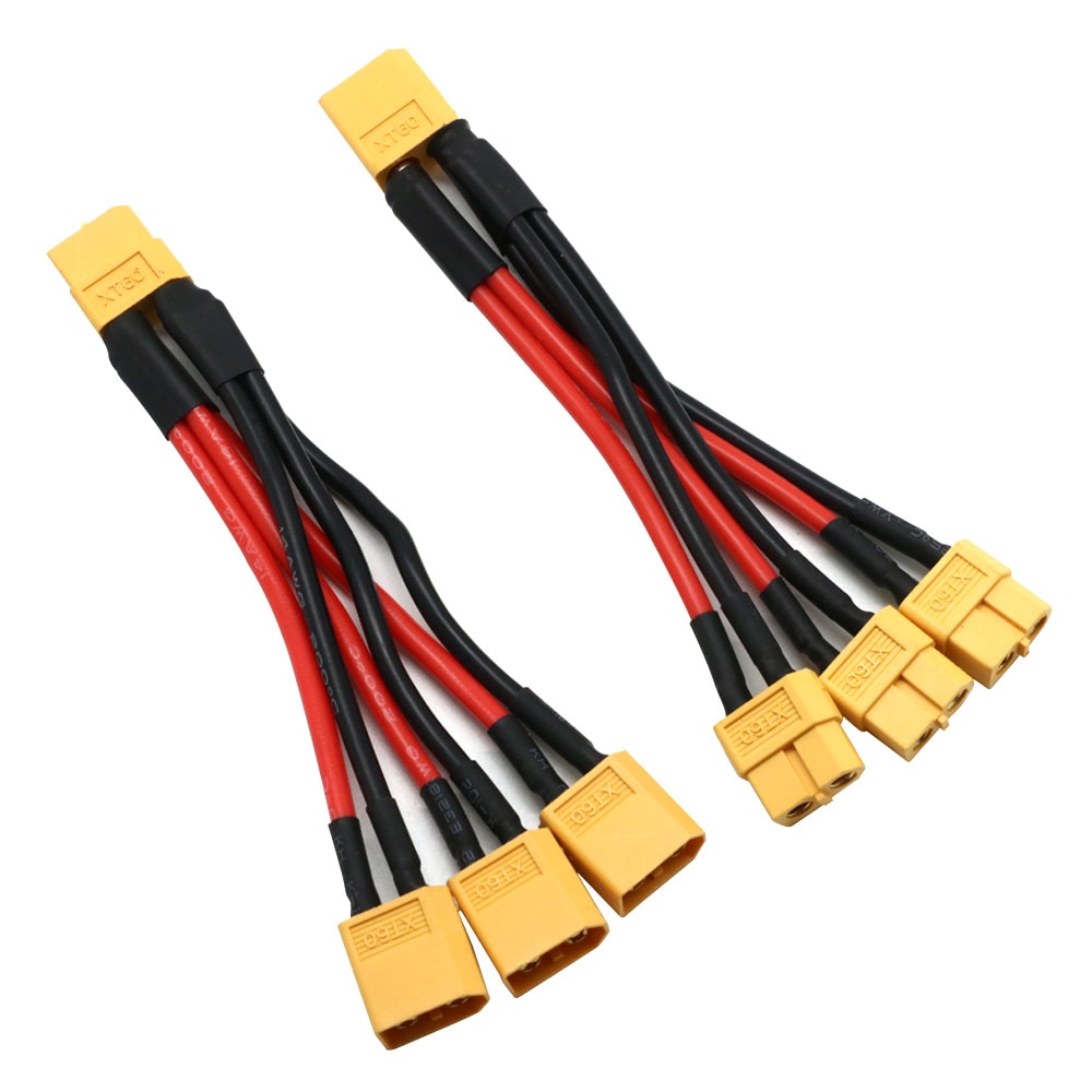 Parallel Battery Connector Y Splitter Dual Extension Silicone Wire for RC Battery ESC