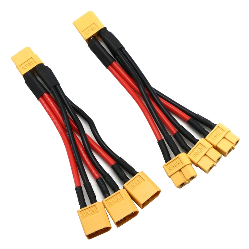 Parallel Battery Connector Y Splitter Dual Extension Silicone Wire for RC Battery ESC