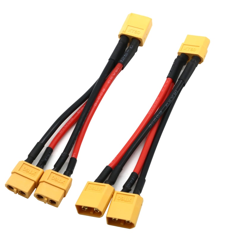 Parallel Battery Connector Y Splitter Dual Extension Silicone Wire for RC Battery ESC