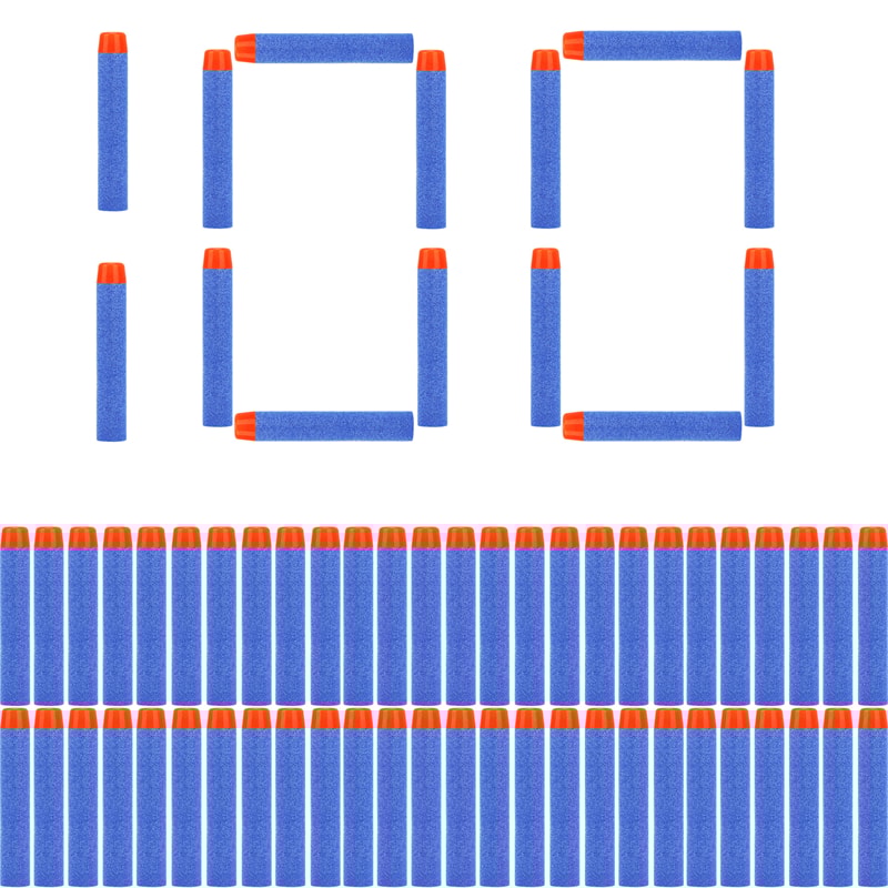 Blue Round Head Foam Refill Darts For Nerf NStrike Elite Blasters 6