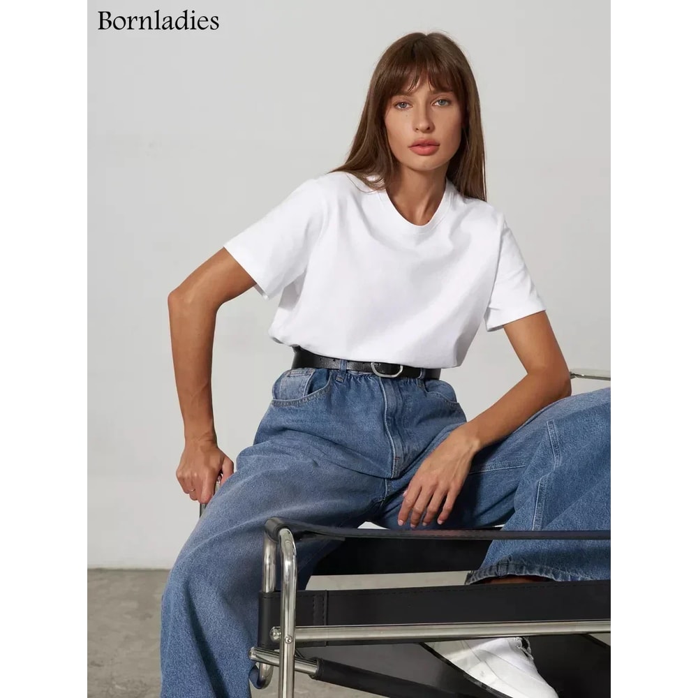 Summer Cotton Womens Casual Short Sleeve TShirt Loose Fit Stylish Basic Top For Everyday Wear 0