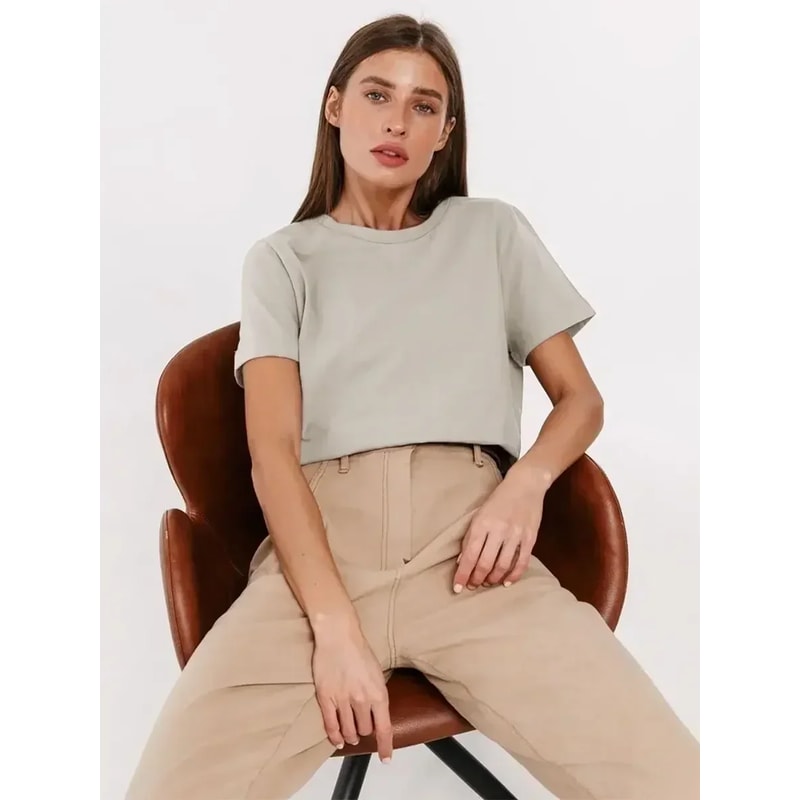 Summer Cotton Womens Casual Short Sleeve TShirt Loose Fit Stylish Basic Top For Everyday Wear 6