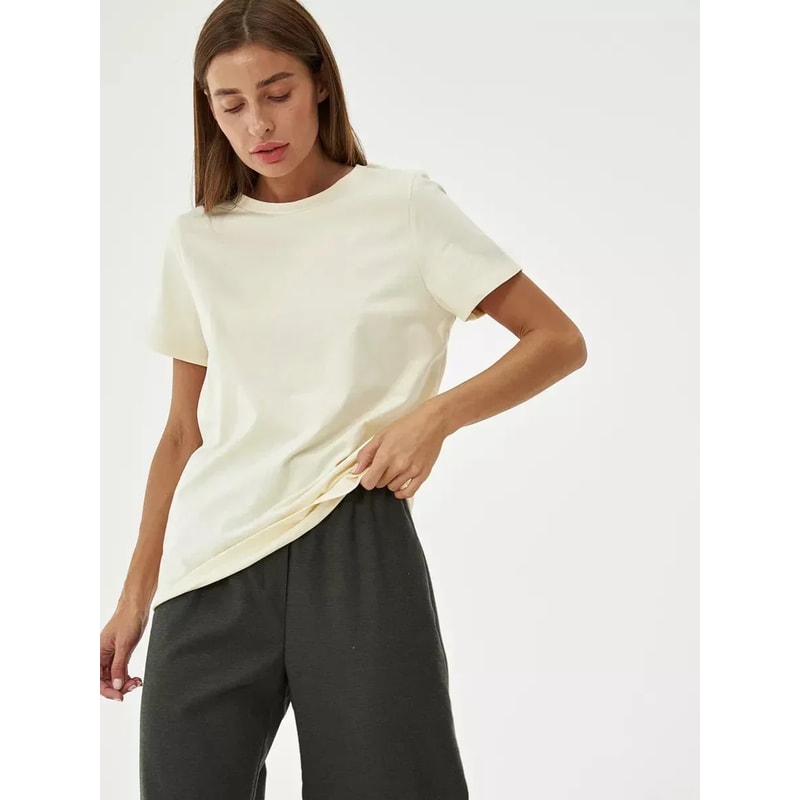 Summer Cotton Womens Casual Short Sleeve TShirt Loose Fit Stylish Basic Top For Everyday Wear 11