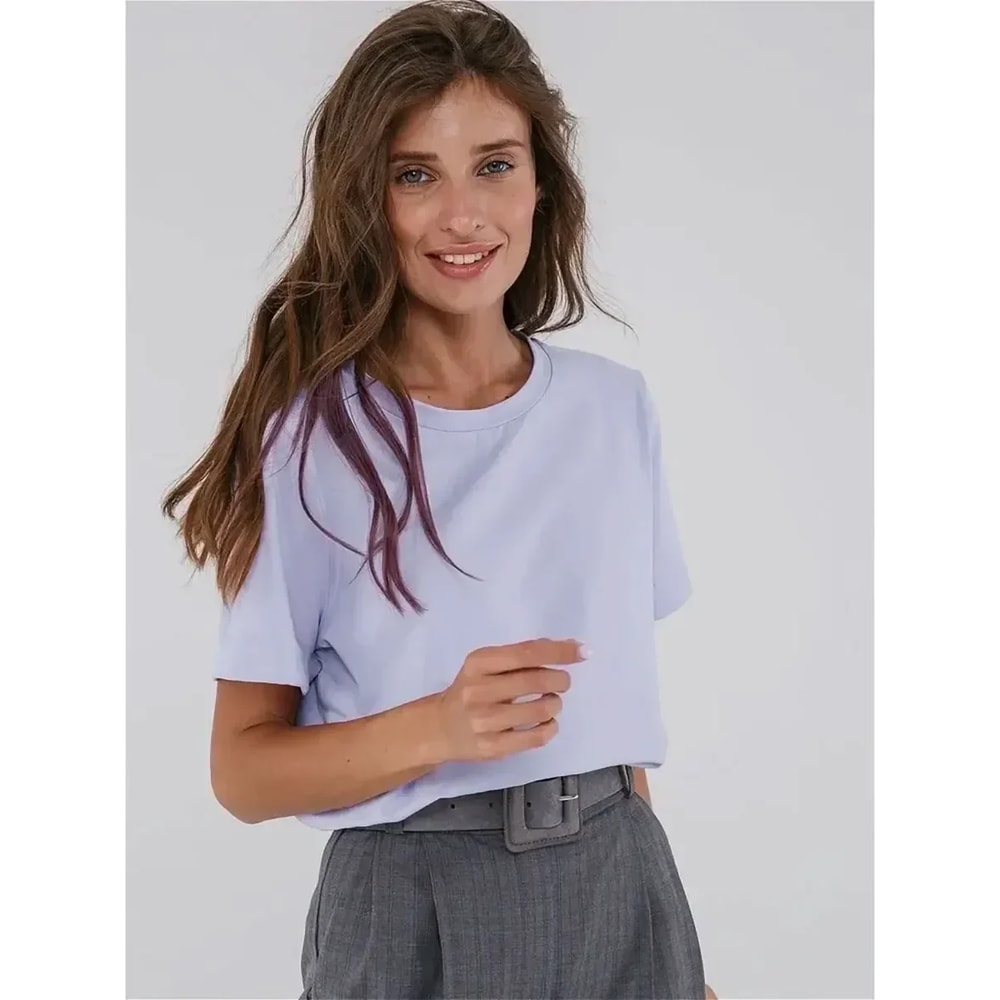 Summer Cotton Womens Casual Short Sleeve TShirt Loose Fit Stylish Basic Top For Everyday Wear 12