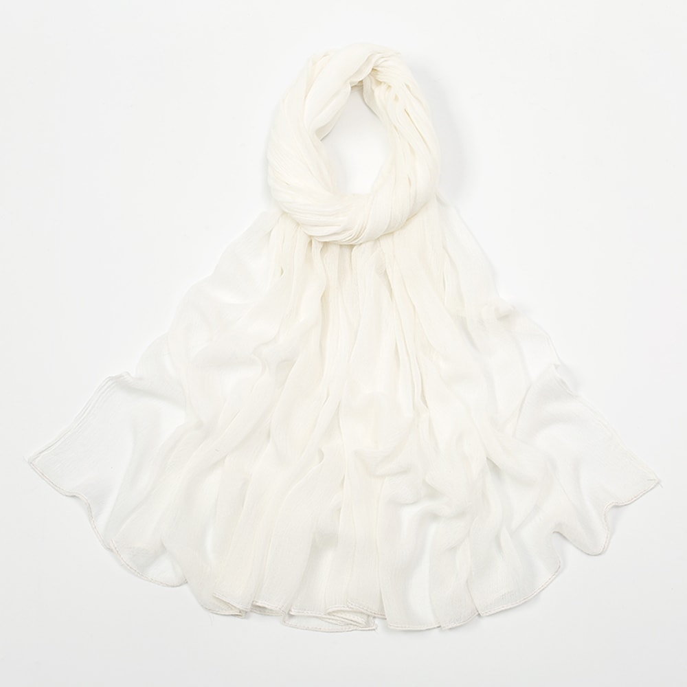 New Arrival Crinkle Rayon Hijab For Women Solid Plain Headscarf Islamic Turban Wrap 12