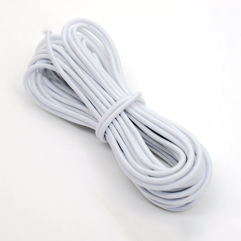 High-Quality Elastic Rope for Sewing and DIY Crafts White/Black Rubber Bands